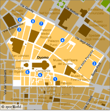 Map of Duomo, Florence