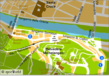 Map of Belvedere Michelangelo