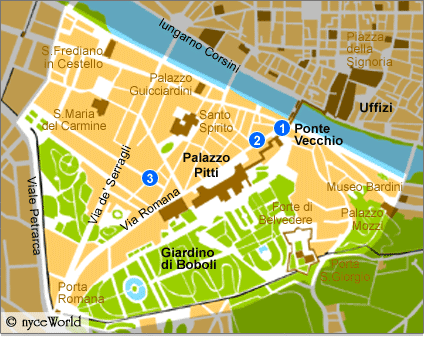 Map of Palazzo Pitti, Florence